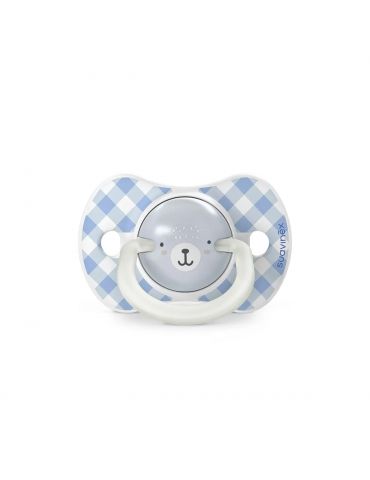 Suavinex smoczek fizjologiczny silikonowy Sx Pro Wild&Free 6-18m 2 szt. świecący niebieski