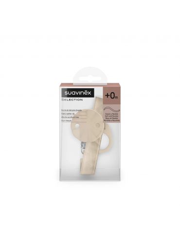 Suavinex Klips do smoczka Wondeland beżowy