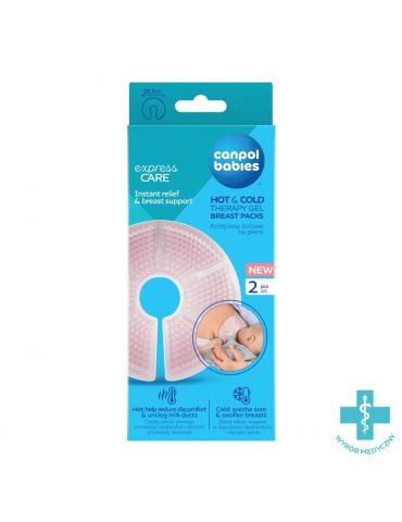 Canpol Babies Kompresy żelowe na piersi do terapii ciepłem i zimnem 2 szt.