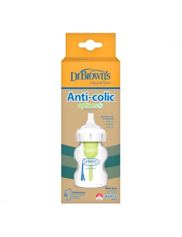 Dr Brown's Butelka szeroka szyjka szklana Options+ 150ml