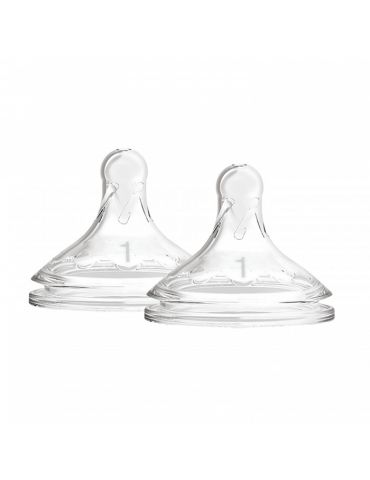Dr Brown's Smoczki do butelki Options+ Szeroka szyjka 0-3 poziom1 2szt