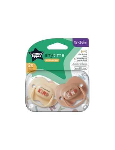 Tommee Tippee Smoczek uspokajający Anytime 18-36m beżowy