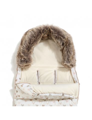 La Millou Śpiworek do wózka Uni multi ( Heartbeat beige )