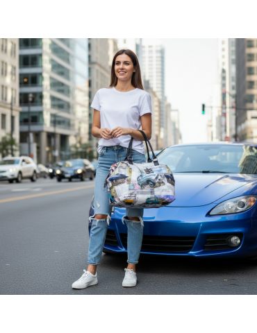 Adamex Torba podróżna Miu-Mio Samochody niebieskie