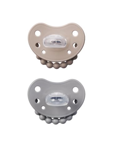 Luu Kids Zestaw smoczków 6m+ Sand strom - Lovely gray