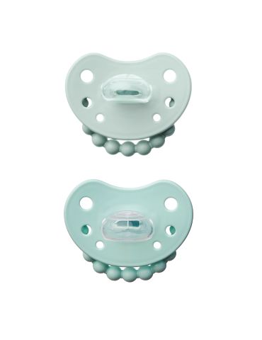 Luu Kids Zestaw smoczków 6m+ Frozen sage - Vivid mint