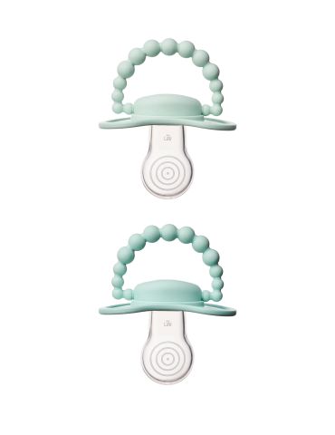 Luu Kids Zestaw smoczków 0-3m+ Frozen sage - Vivid mint