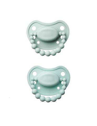 Luu Kids Zestaw smoczków 0-3m+ Frozen sage - Vivid mint