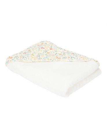 Little Dutch Bawełniany ręcznik z kapturem 75x75 cm Forest Wonders