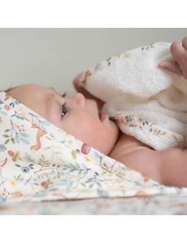 Little Dutch Bawełniany ręcznik z kapturem 75x75 cm Forest Wonders