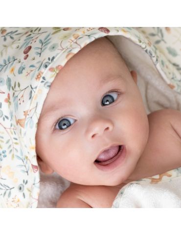 Little Dutch Bawełniany ręcznik z kapturem 75x75 cm Forest Wonders