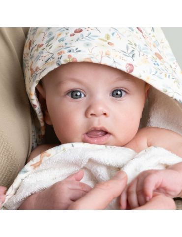 Little Dutch Bawełniany ręcznik z kapturem 75x75 cm Forest Wonders