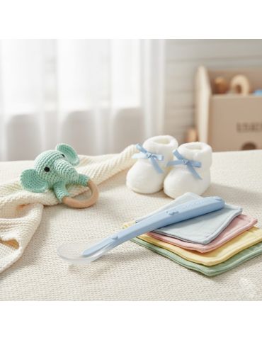 Bocioland Łyżeczka silikonowa niebieska