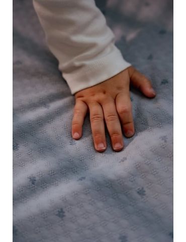 Little Dutch Letni kocyk muślinowy 70x100 cm Pure Denim Blue