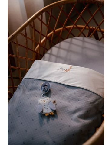 Little Dutch Letni kocyk muślinowy 70x100 cm Pure Denim Blue