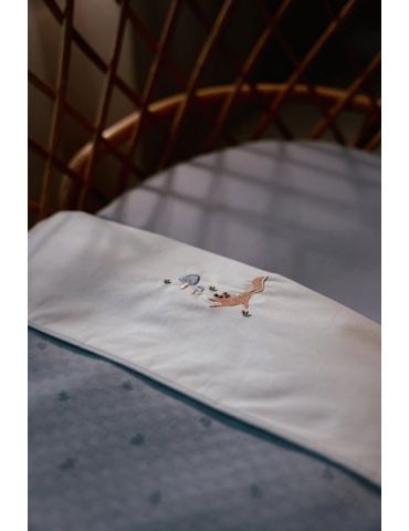 Little Dutch Letni kocyk muślinowy 70x100 cm Pure Denim Blue