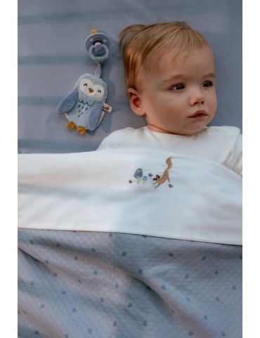 Little Dutch Letni kocyk muślinowy 70x100 cm Pure Denim Blue