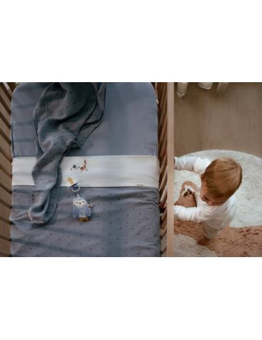 Little Dutch Letni kocyk muślinowy 70x100 cm Pure Denim Blue