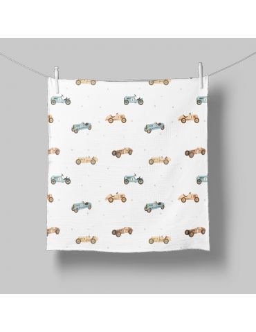 Bocioland Pieluszki muślinowe 70x70 niebieskie 3szt.