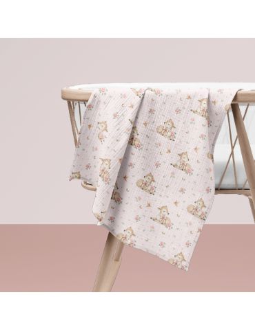 Bocioland Pieluszki muślinowe 70x70 róż 3szt.