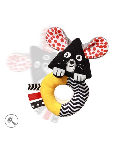 BabyOno Grzechotka kontrastowa Mouse