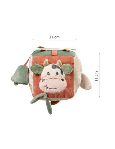 BabyOno Kostka sensoryczna Krowa Cow Bingo