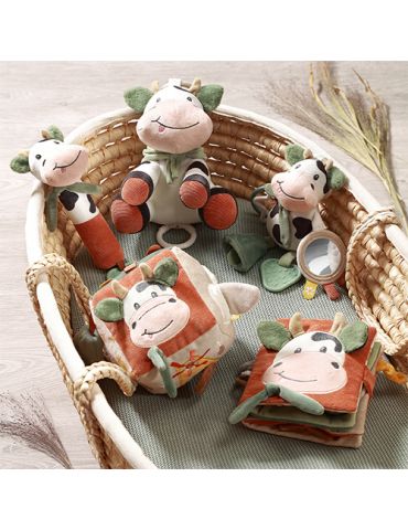 BabyOno Kostka sensoryczna Krowa Cow Bingo