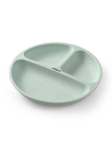 BabyOno Silikonowy talerzyk z przyssawką miętowy