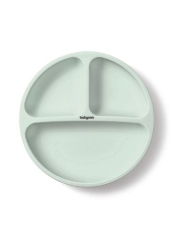BabyOno Silikonowy talerzyk z przyssawką miętowy