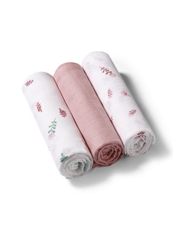 BabyOno Pieluszki bambusowe kwiatki różowe