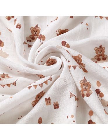 BabyOno Pieluszki bambusowe miś brązowy