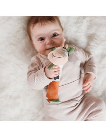 BabyOno Piszczek z gryzakiem Krowa Cow Bingo