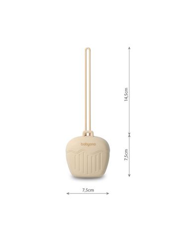 BabyOno Pojemnik silikonowy na smoczek beżowy