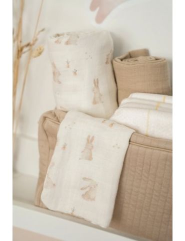 Little Dutch Chusteczki muślinowe 25x25 cm Bunny