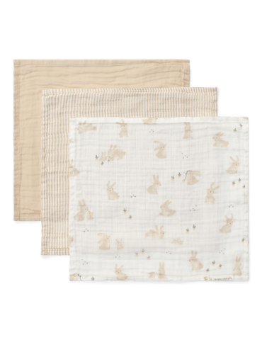 Little Dutch Chusteczki muślinowe 25x25 cm Bunny