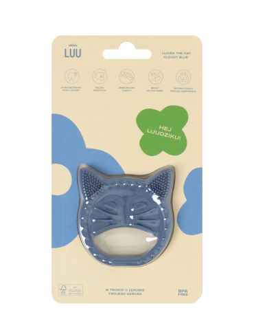Luu Kids Gryzak dla dzieci Luuisa The Cat Cloudy blue