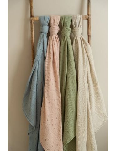 Little Dutch Otulacz muślinowy 120 x 120 cm Pure Soft Beige