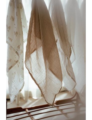 Little Dutch Otulacz muślinowy 120 x 120 cm Pure Soft Beige