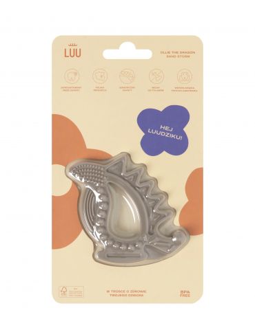 Luu Kids Gryzak dla dzieci Ollie The Dragon Sand storm