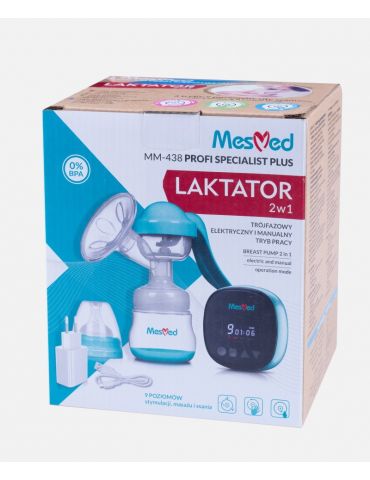 MesMed Laktator trójfazowy elektryczny i manualny Profi Specialist Plus 2w1