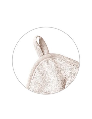 BabyOno Okrycie kąpielowe bambusowe z kapturkiem 100X100cm jasny beż