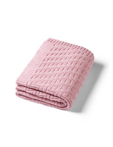 BabyOno Kocyk dzianinowy bawełniany różowy