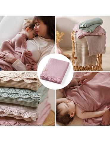 BabyOno Kocyk bambusowy różowy