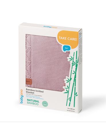 BabyOno Kocyk bambusowy różowy