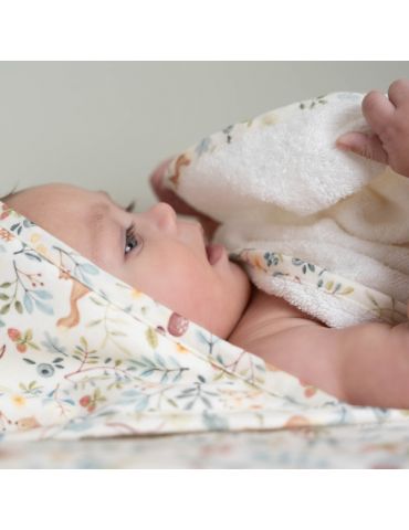 Little Dutch Bawełniany ręcznik z kapturem 100x100 cm Forest Wonders