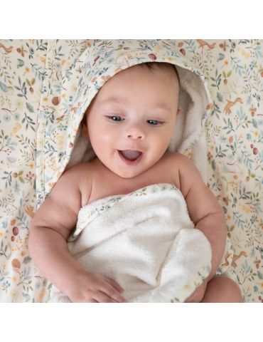 Little Dutch Bawełniany ręcznik z kapturem 100x100 cm Forest Wonders