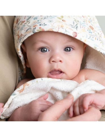 Little Dutch Bawełniany ręcznik z kapturem 100x100 cm Forest Wonders