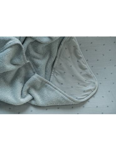 Little Dutch Bawełniany ręcznik z kapturem 100x100 cm Pure Denim Blue