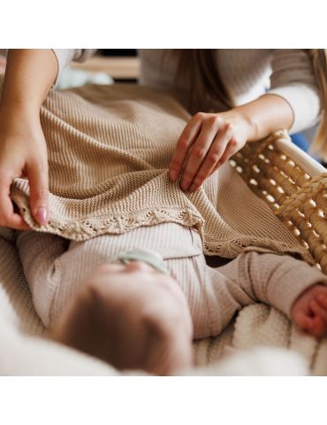 BabyOno Kocyk bambusowy jasny beż