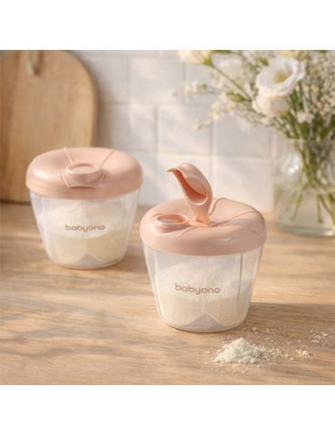 BabyOno Pojemnik na mleko w proszku beżowy